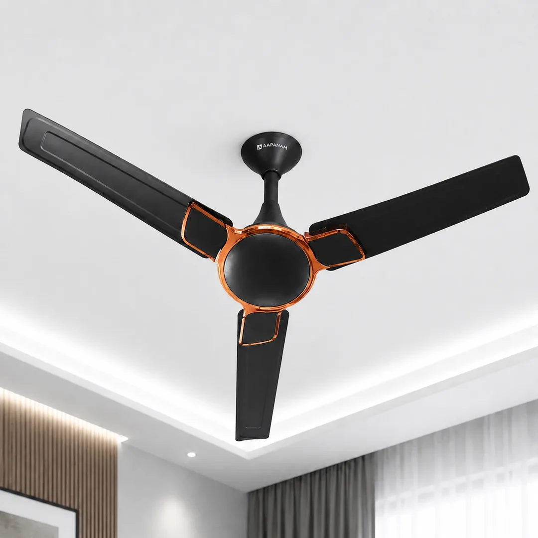 Aapanam Aapanam BLDC Ceiling Fan with 5-Year Motor Warranty – Vixa DX Deco Trim 1200mm with RF Remote — view 3