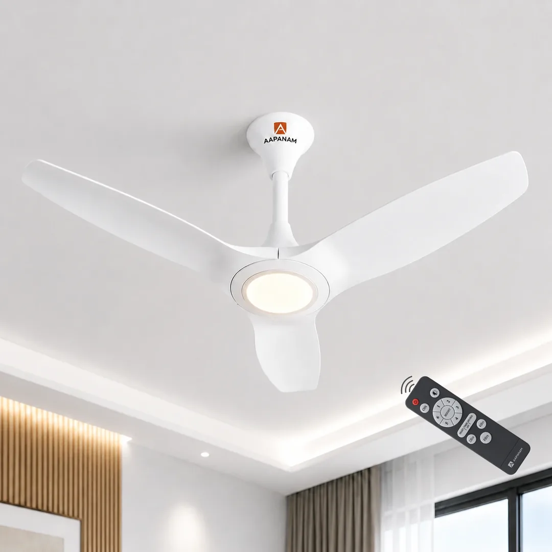 Aapanam Vixa Pro Glow Pearl White BLDC ceiling fan