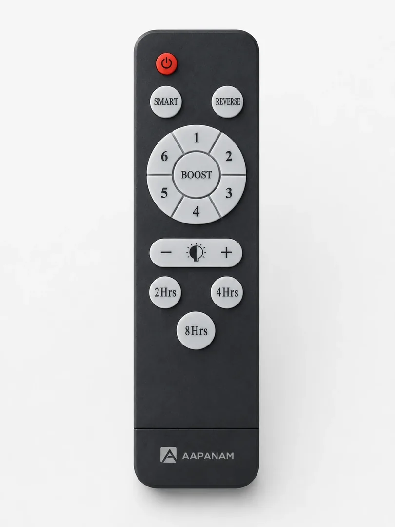 Aapanam Aapanam BLDC Ceiling Fan with 5-Year Motor Warranty โ Vixa Pro Glow Pearl White 1200mm with RF Remote โ view 2