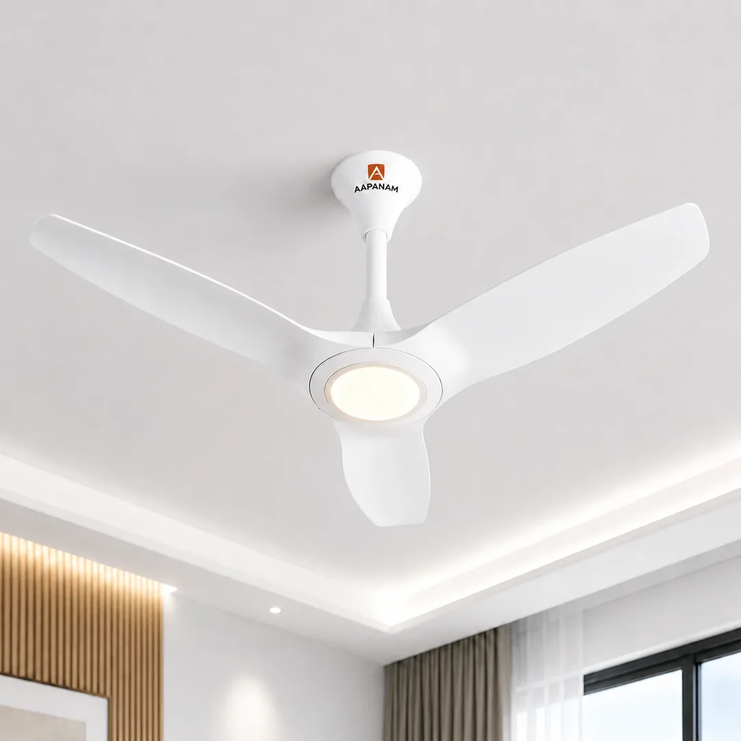 Aapanam Aapanam BLDC Ceiling Fan with 5-Year Motor Warranty โ Vixa Pro Glow Pearl White 1200mm with RF Remote โ view 3