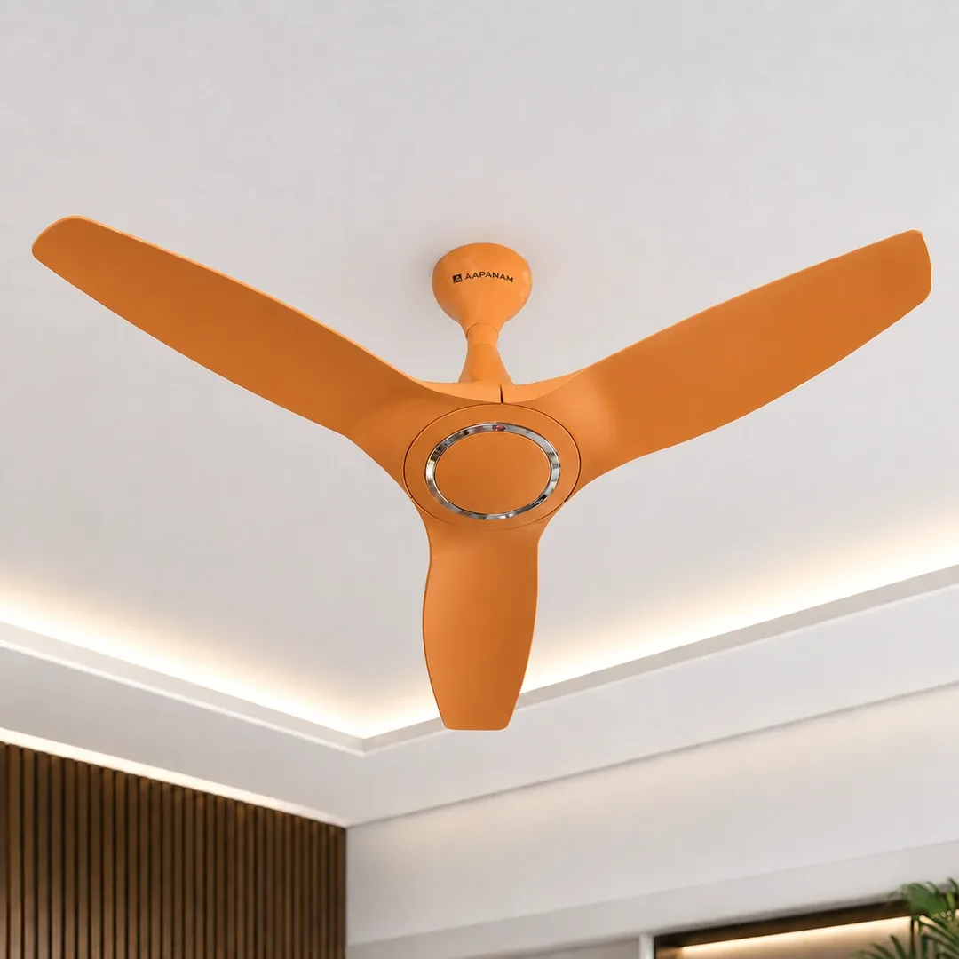 Aapanam Aapanam BLDC Ceiling Fan with 5-Year Motor Warranty โ Vixa Pro Kesar Gold 1200mm with RF Remote โ view 3