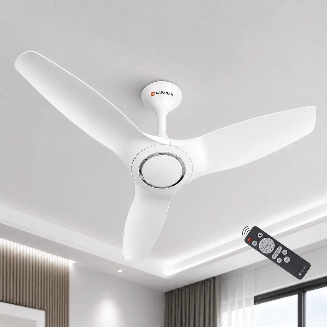 Aapanam Vixa Pro Pearl White BLDC ceiling fan