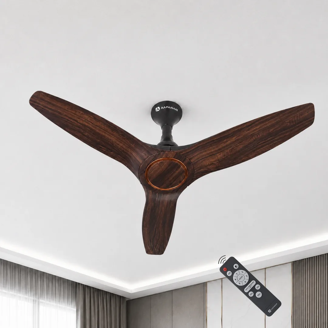 Aapanam Vixa Pro Wood Dark Walnut BLDC ceiling fan