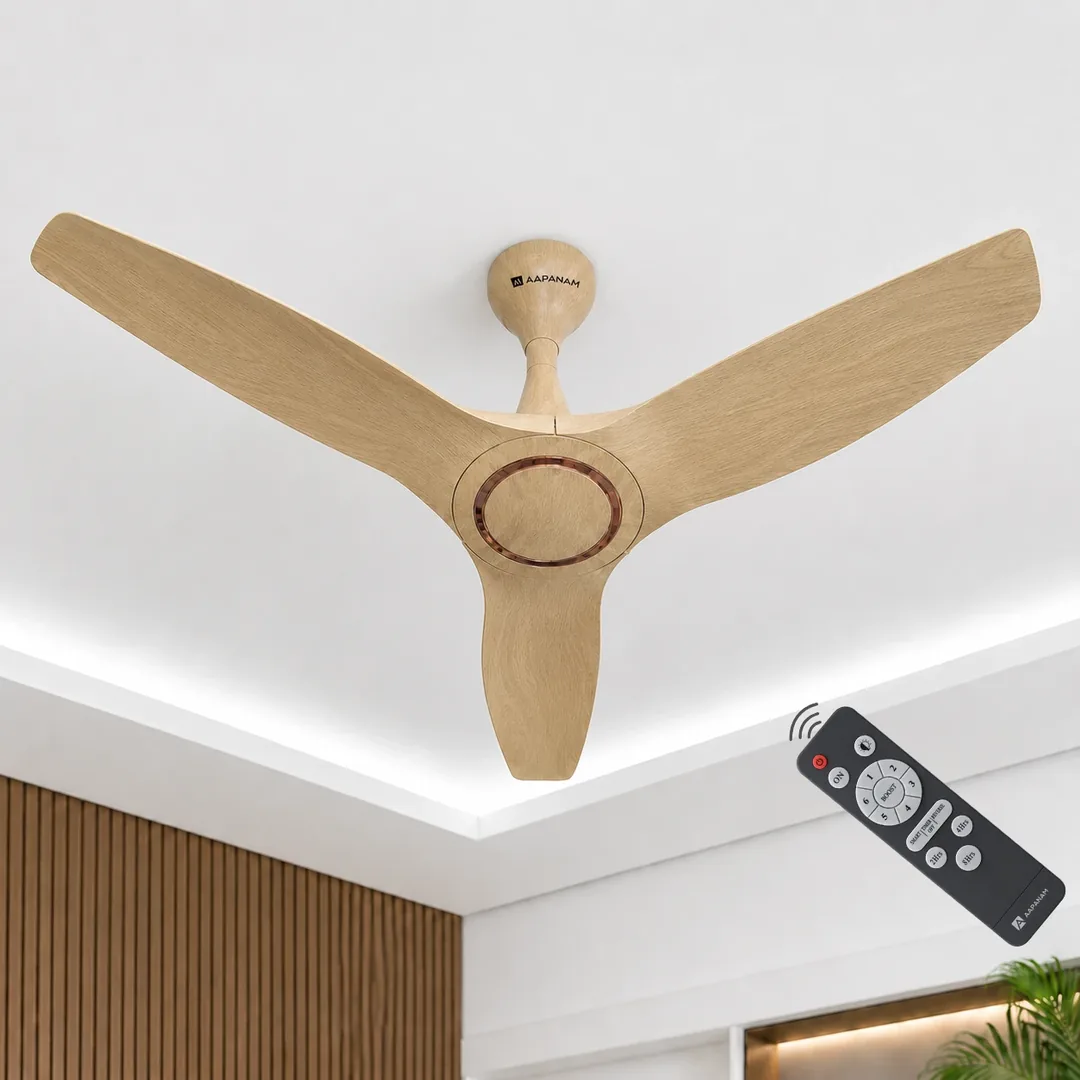 Aapanam Vixa Pro Wood Light Oak BLDC ceiling fan