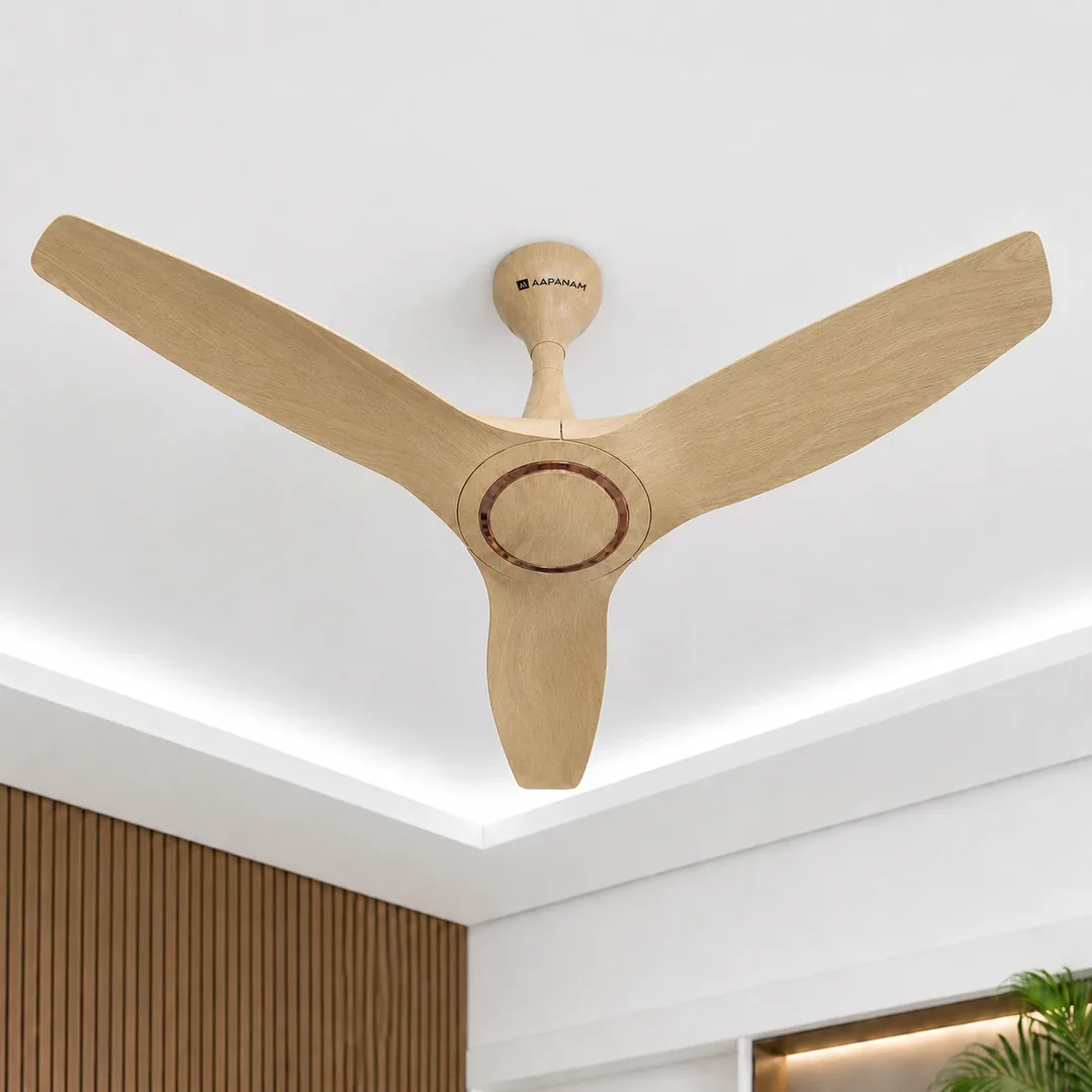 Aapanam Aapanam BLDC Ceiling Fan with 5-Year Motor Warranty โ Vixa Pro Wood Light Oak 1200mm with RF Remote โ view 3