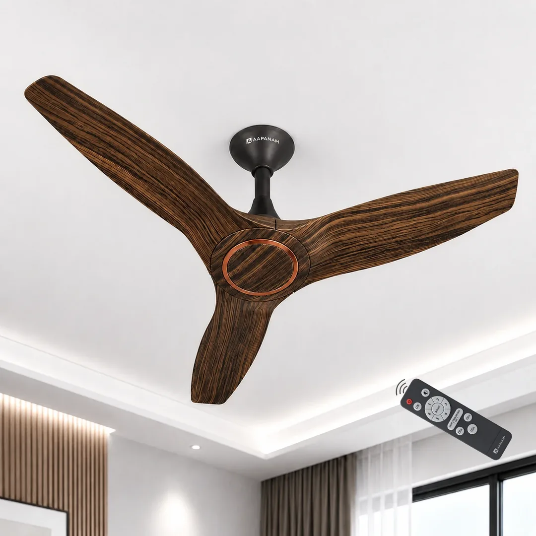 Aapanam Vixa Pro Wood Royal Teak BLDC ceiling fan